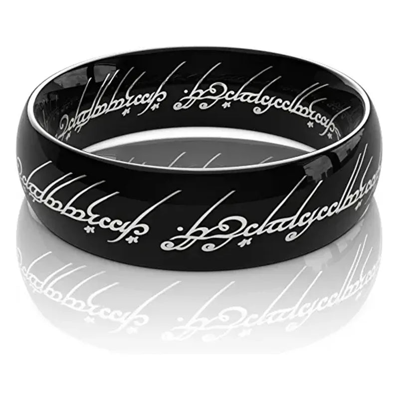 6MM Stainless Steel Laser Engraving Exquisite Couples Wedding Rings, Men And Women Fashion Movie Jewelry Gifts Wholesale