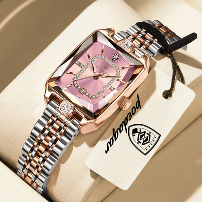 POEDAGAR Top Original Woman Watch Waterproof Date Fashion Ladies Wristwatch Stainless Steel Quartz Elegant Women's Watches Reloj