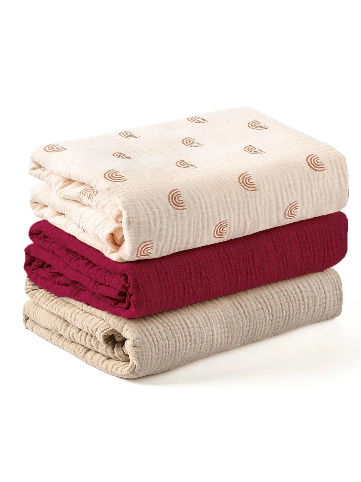 3PCS Muslin Baby Swaddle Blankets Soft Breathable Newborn Swaddle Wrap Baby Receiving Blanket for Boys Girls
