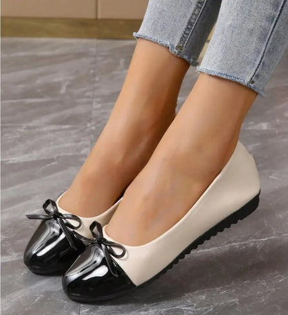 Women Flats Comfort Ballerina Shoes 2026 Summer New Shallow Mouth Non-slip Ladies Loafers Elegant Bowknot Women Single Shoes
