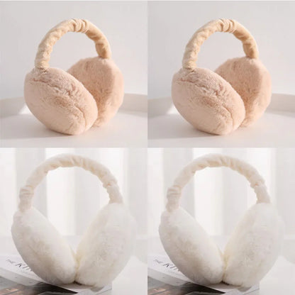 1/2/4pcs Solid Soft Plush Ear Keep Warmer Winter Earmuffs For Women Men Fashion Outdoor Earflap Protection Ear-Muffs Ear Cover