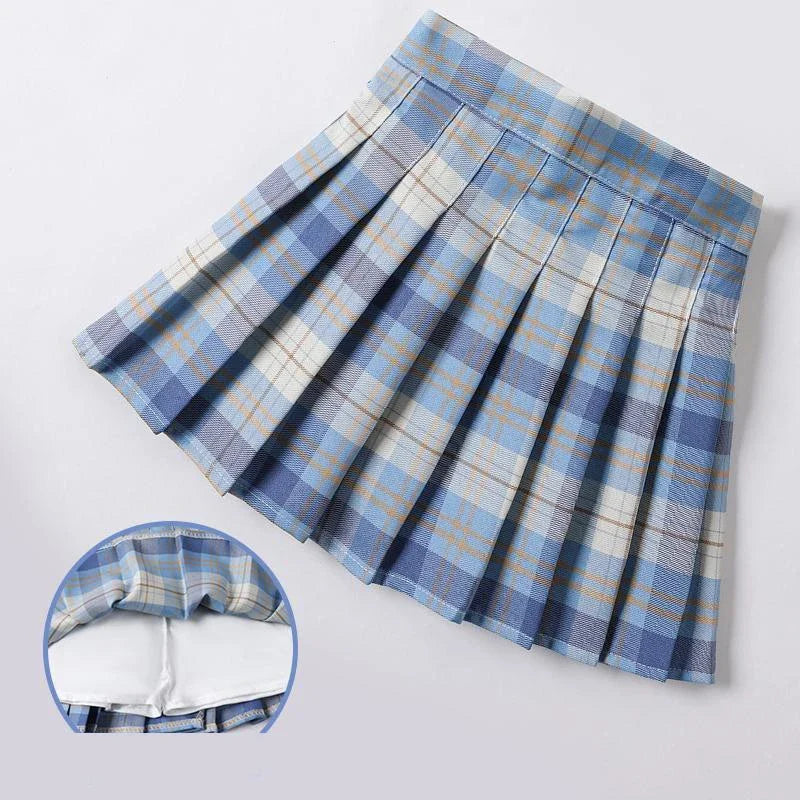 Baby Toddler Children Clothing School Plaid Girls Skirt Bottoming Princess Pleated Skirts Kids Short SKirt Summer Child Clothes