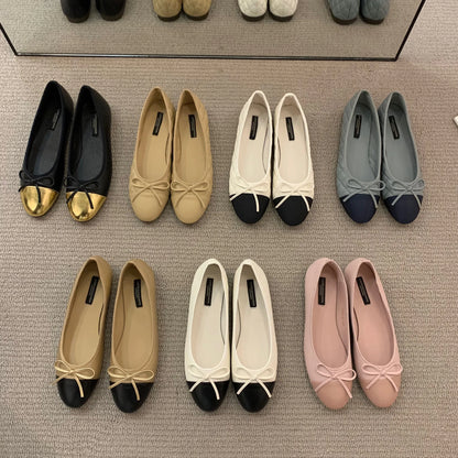 Bailamos Women Brand Ballet Shoes Fashion Bow In Autumn 2022Pregnant Women's Flats Casual Women's Dress Shoes Mujer