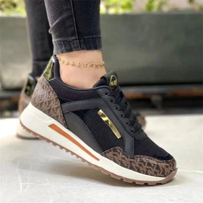 Black Casual Sports Shoes for Women Comfort Mesh Tennis Shoes Light Sneakers Women 2025 New Plus Size 43 Student Vulcanized Shoe
