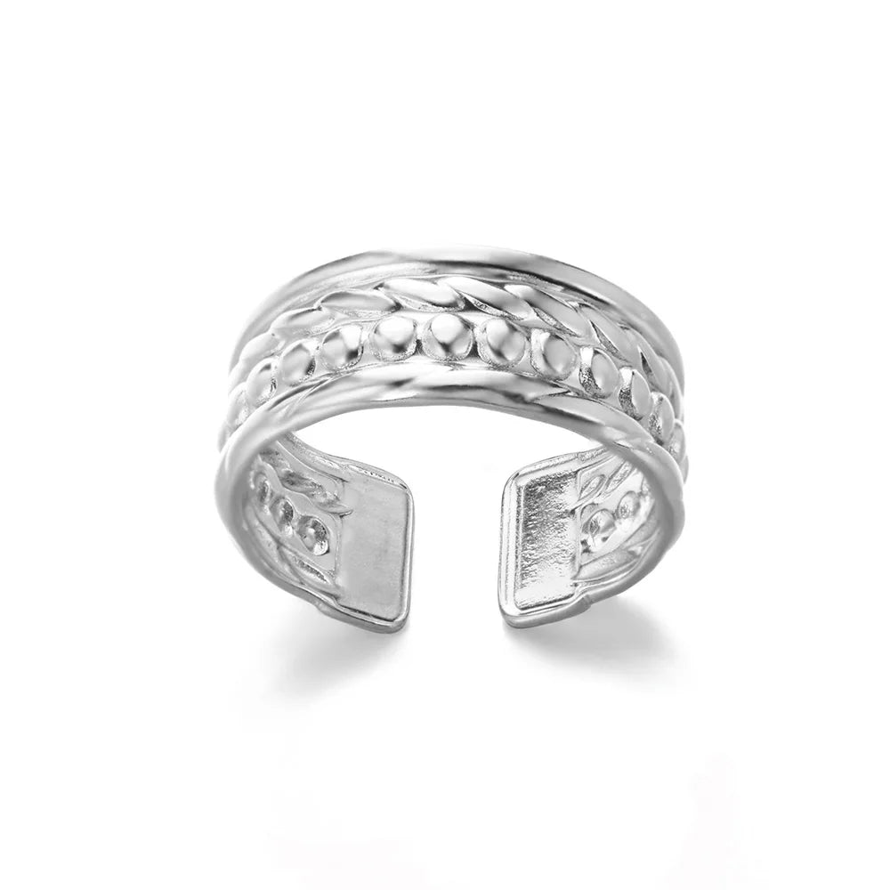 316L Stainless Steel Shell Rings for Women Adjustable Gold Color Little Star Open Rings Female Jewelry Weddings Gifts New Trendy