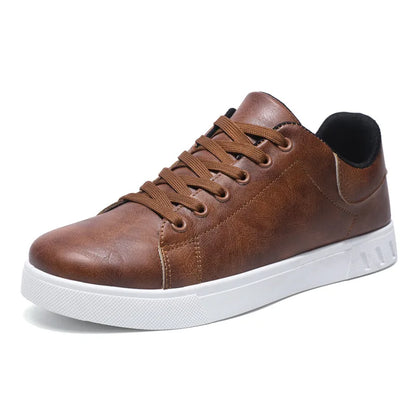 Black Vulcanized Sneakers Men's Flats Comfortable Shoes Lace up Zapatillas Hombre Autumn Spring Fashion Sneakers Plus Size 39-48