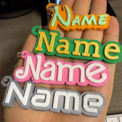 Customized Name Keychain Personalized Luggage Keychain Label Fashion Gift for Friend
