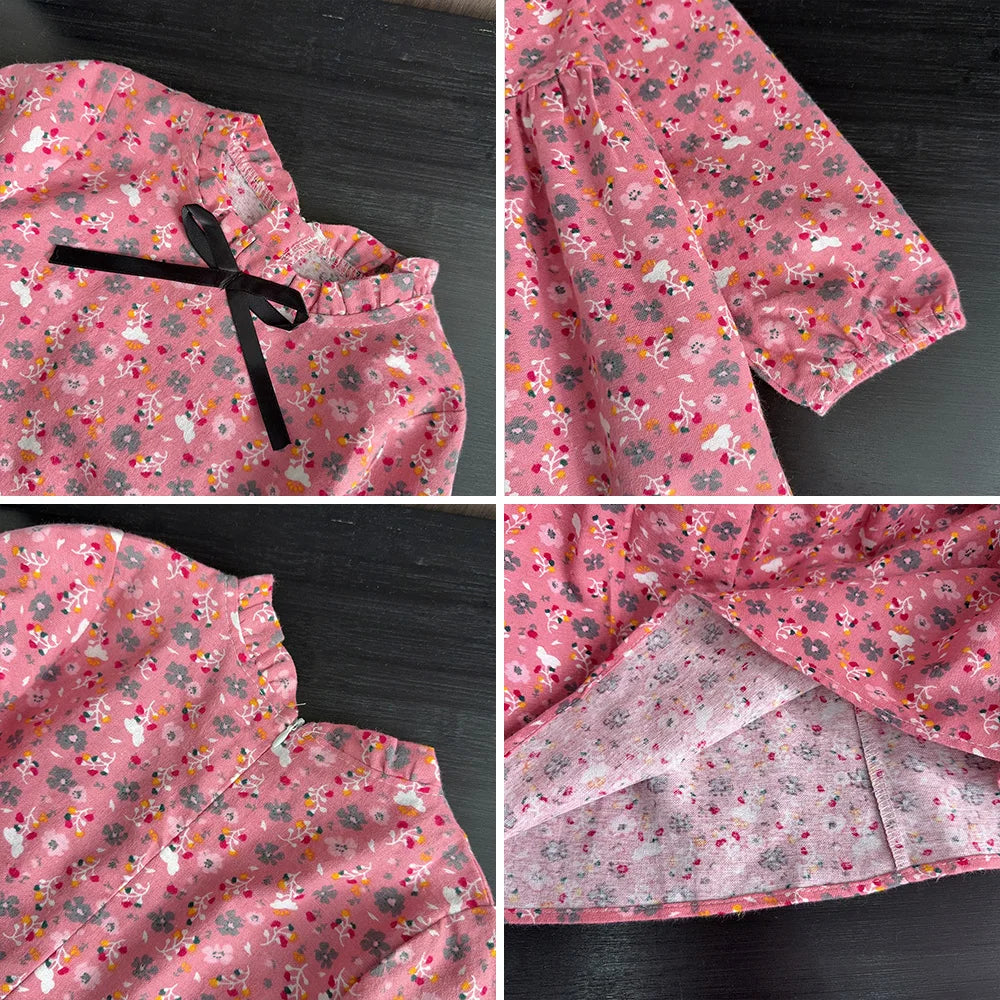 Bear Leader New Autumn Girls Dress Spring Kids Princess Dress Casual Floral Costumes Children Clothing Flowers Dresses 2-8 Years