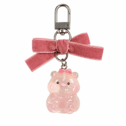 Cute Portable Deer Keychain 11.5cm Length Korean Style Phone Charms Handmade DIY Bead Case