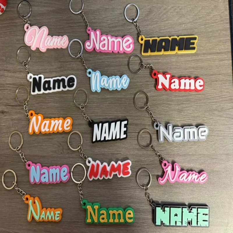 Customized Name Keychain Personalized Luggage Keychain Label Fashion Gift for Friend