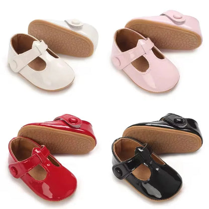 Baby Learning Walk Shoes,Multi Color Patent T-Strap Mary Jane Shoes,Soft Fashion Infant Daily Footwear for Baby Girls 0-1 Year