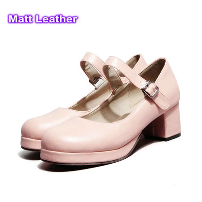 Women's Buckle-Strap Platform Mary Janes