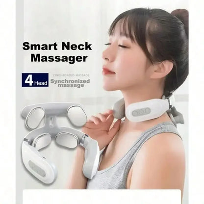 2026 Upgraded Portable Neck Shoulder Massager USB Rechargeable Lithium Battery Powered Deep Tissue Massage Device For Pain Relie