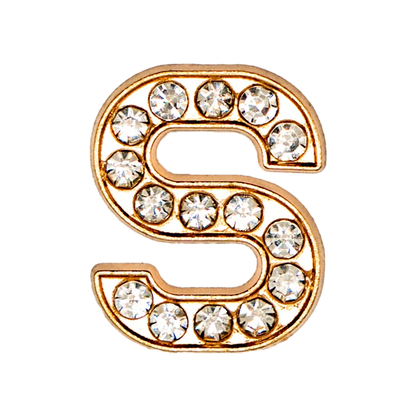 1pcs Metal Gold Luxury Letters Shoe Charms for Clog Alphabet Shoes Decorations Pins for Women Girl Sandal DIY Party Favor Gifts