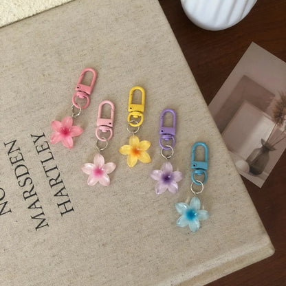 Sweet Colorful Jelly Flower Key Chain Color DIY Flower Cute Keychains Pendant Resin Bag Pendant Keyring Jewelry