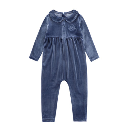 AS AW26 Velour Robe Collection Girls Floral Printing Dress Patchwork Maxi Dress Baby Romper Family Matching Boys Clothing Set