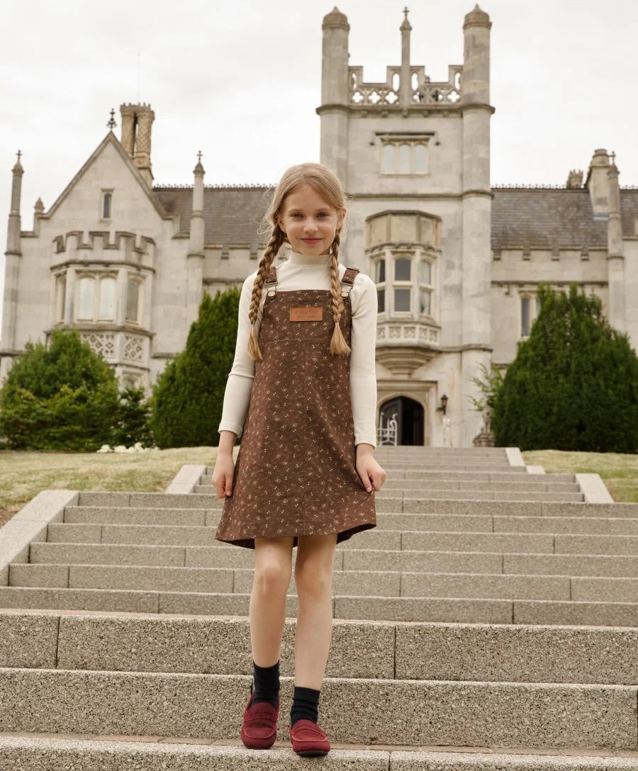 (Ship out in 1 day)AS AW26 Saddle collection Brown Corduroy + Rugby sweatshirt Print corduroy family matching girls boys clothes