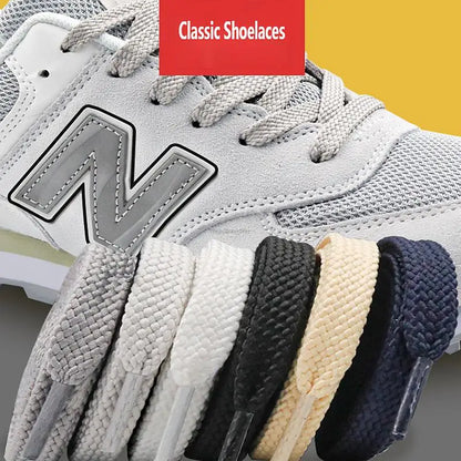 1Pair New Flat Classic Shoelaces for Sneakers Casual Shoe Laces White Black Sports Shoelace Shoes Balanc String Shoe Accessories