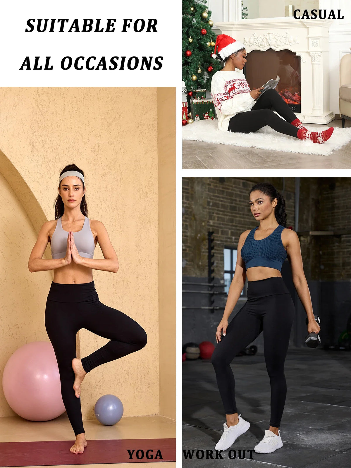 Women's High-Waisted Fleece-Lined Leggings