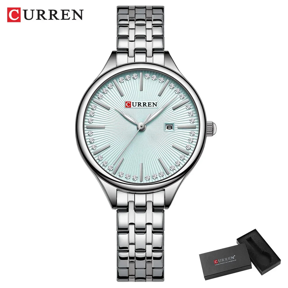 CURREN 9099 Watch for Woman Waterproof Stainless Steel Quartz Ladies Watch High Quality Women's Watches Elegant Female Clock