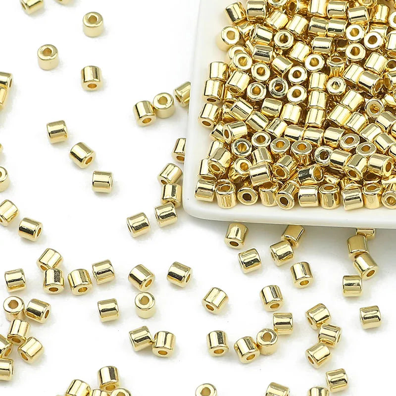 100-400pcs Gold Color Beads 4mm 6mm CCB Cube Crown Heart Pendant Star Spacer Loose Beads for Love Jewelry Making Bracelets DIY S
