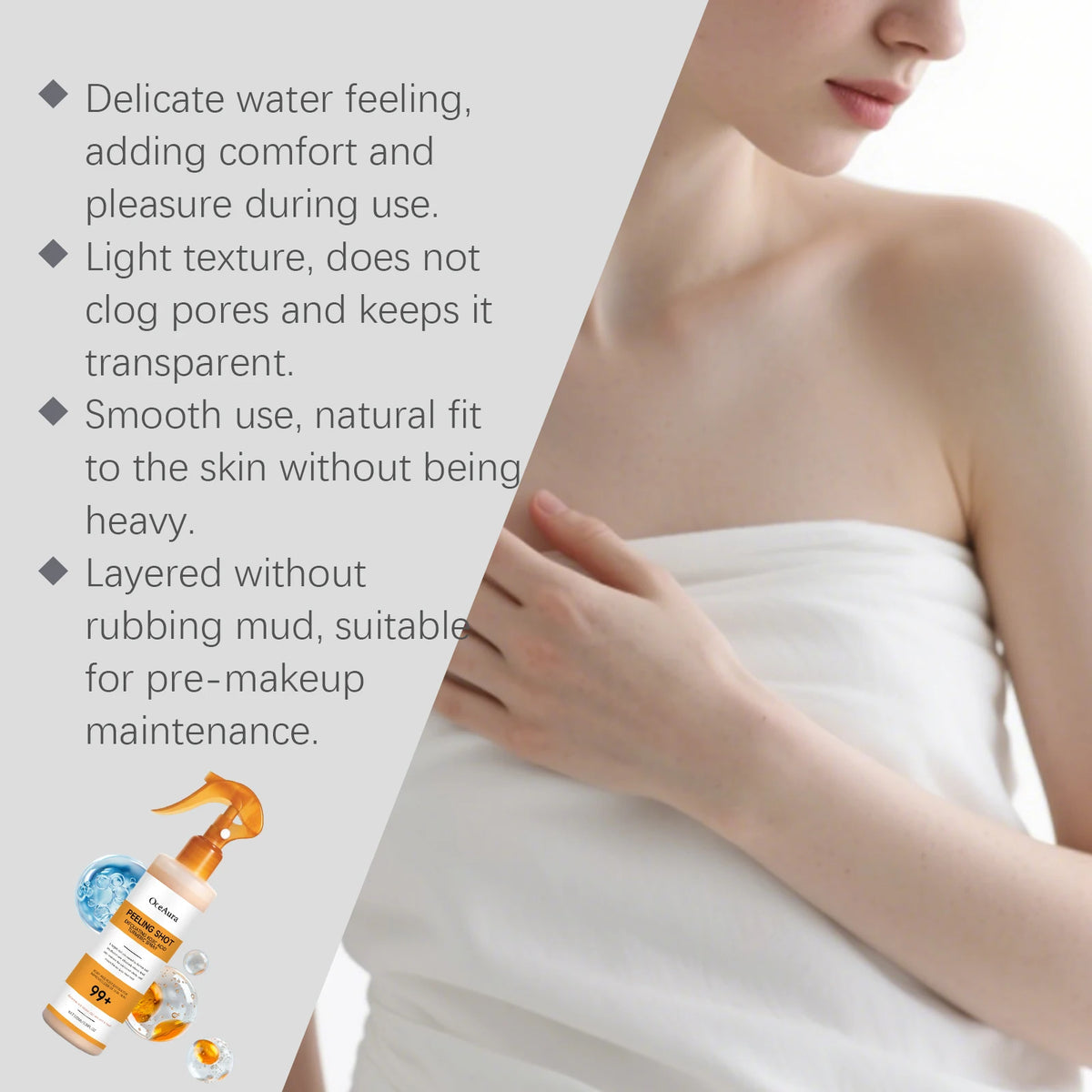 Foot Peeling Spray Improve Rough Moisturize Smooth Heel Back Body Exfoliating Serum Turmeric Kojic Acid Skin Brightening Essence