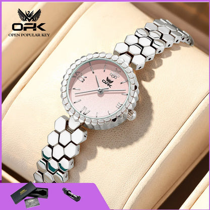 OPK 6079 Women's Watches Ladies Fashion Casual Wristwatch Elegant Bracelet Waterproof Quartz Movement Gift Watch for Women 2026