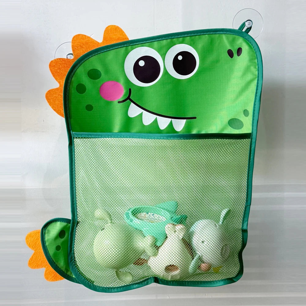 Baby Shower Bath Toys White Baby Kids Toy Storage Mesh with Strong Suction Cups Toy Bag Net Bathroom Organizer for Kids Toddlers