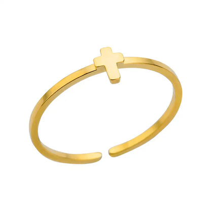 316L Stainless Steel Shell Rings for Women Adjustable Gold Color Little Star Open Rings Female Jewelry Weddings Gifts New Trendy