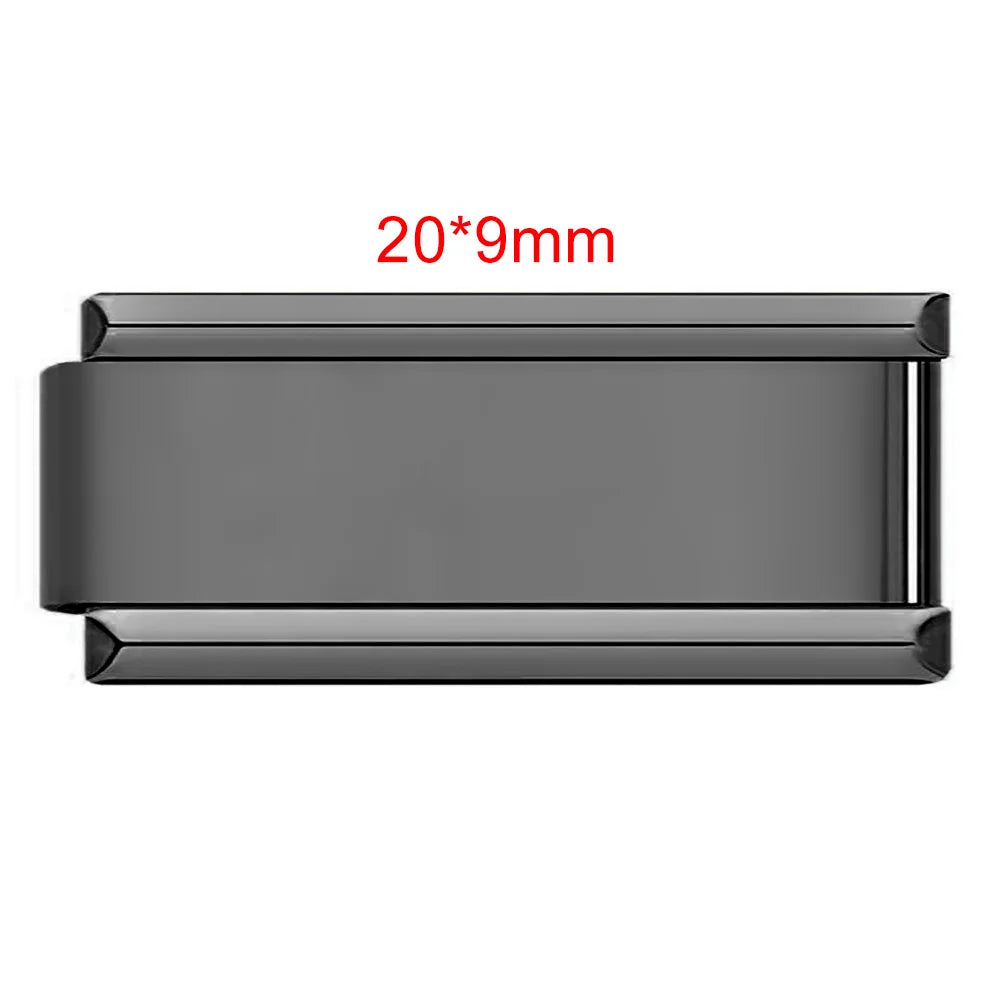 GEMOSA 1pc Personalization Laser Customized Name Message Logo Italian Charm Link Fit 9/18mm Stainless Steel Bracelet DIY Beads
