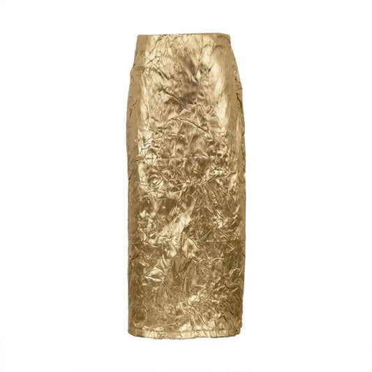 Women's Clothing 2026 Spring New Skirt Pleated High Waist Rear Split Fork Fashion Trend Versatile Hip Skirt