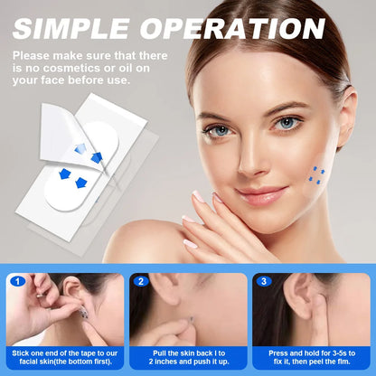 40/80pcs Invisible Face Lift Tape Ultra Thin V Shape Patches Lifting Tool for Tightening Sagging Facial Skin Sticker