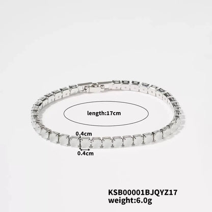 MxGxFam ( 19 cm 17 cm x 4 mm ) Promotion Gold Plated 18 k Multiple Colors Powder Zirconia Bracelet For Women Fashion Jewelry