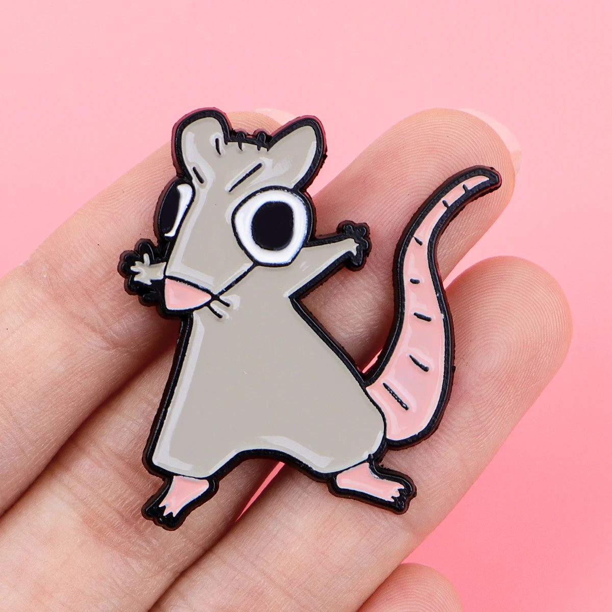 Cartoon Mouse Brooches For Women Funny Animal Enamel Pin Metal Badge Jewelry Clothing Backpack Accessories Friends Gift