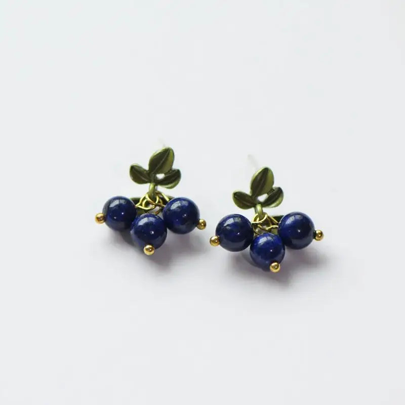 Cute Berries Earring Creative Berry And Leaves Design Beaded Earrings For Gifts Wholesale Cute Fruit Earrings Custom Packaging