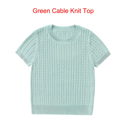 AS SS26 Sage Collection 100% Cotton Gingham Girls Embroidery Collar Dress Cable Sweater Top Brother Sister Family Matching