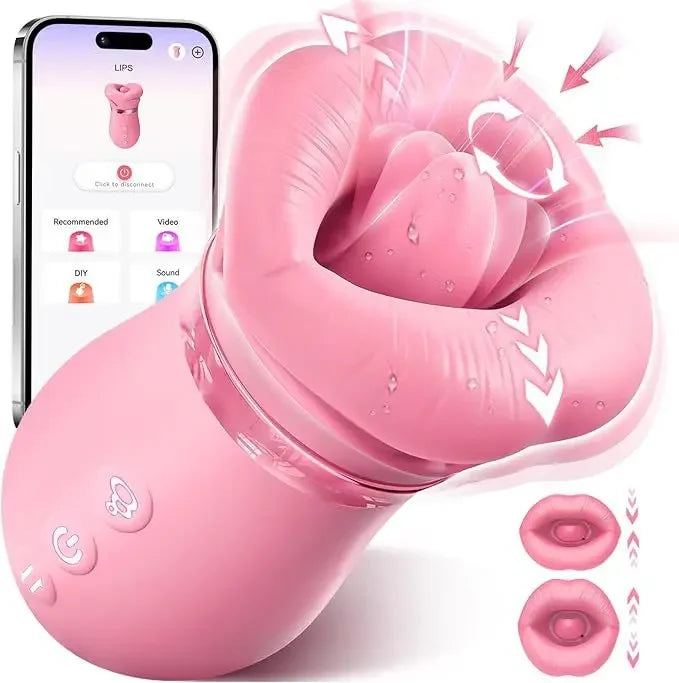 360 Rotation Tongue Licking Vibrator for Women Mouth Sucking Clitoral Stimulator 10 Modes Nipple Suction Female Masturbator Toy