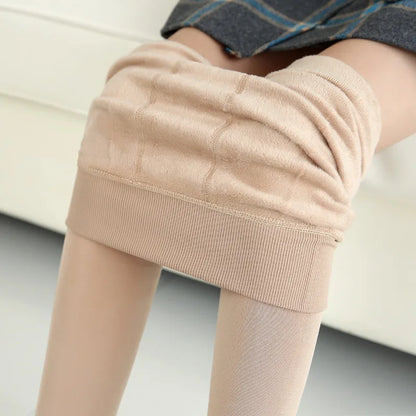 Women Winter Thermal Warm Thick Pantyhose Fluff Lined Stretch Slim Leggings Pants
