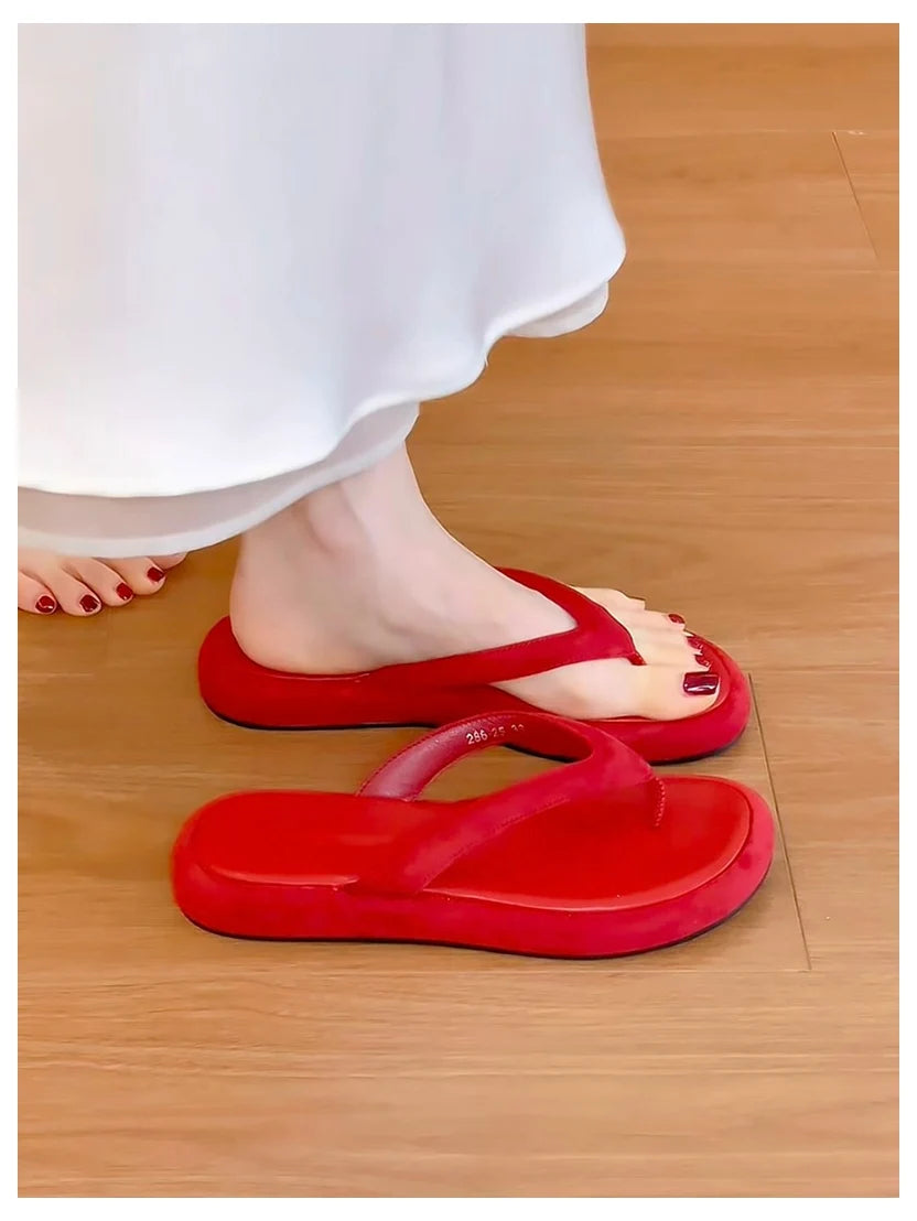 Women's Toe-Post Flat Sandals in Colour Options