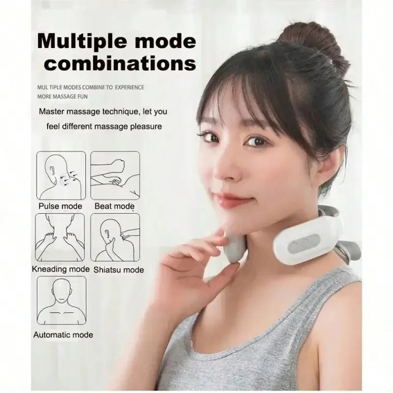 2026 Upgraded Portable Neck Shoulder Massager USB Rechargeable Lithium Battery Powered Deep Tissue Massage Device For Pain Relie