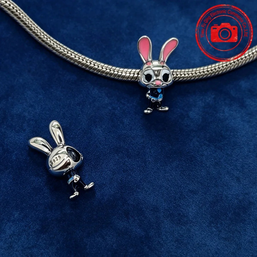 New Original Charms DIY Women Jewelry Gifts Fox Rabbit Chicken Pig Pet Dog Elephant Beads Fit 925 Silver Bracelets Accessories