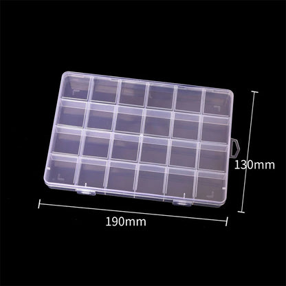 24 Grid With Slot Beaded Anti-string Grid Plastic Storage Box Jewelry Classification Parts Division Box Jewelry Box Organizer
