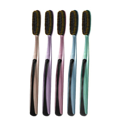 5pcs widened and extended brush head soft hair toothbrush for adult households