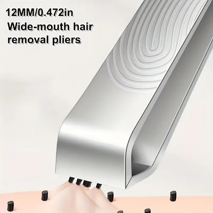 Stainless Steel Thickened & Widened Precision Eyebrow Tweezers, High-Precision Hair Removal Tweezers for Men’s Beard