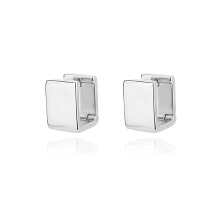 Geometric Square Hoop Earrings for Women Stainless Steel Gold Color Earrings 2024 Trend New In Piercing Jewelry Wedding Gift