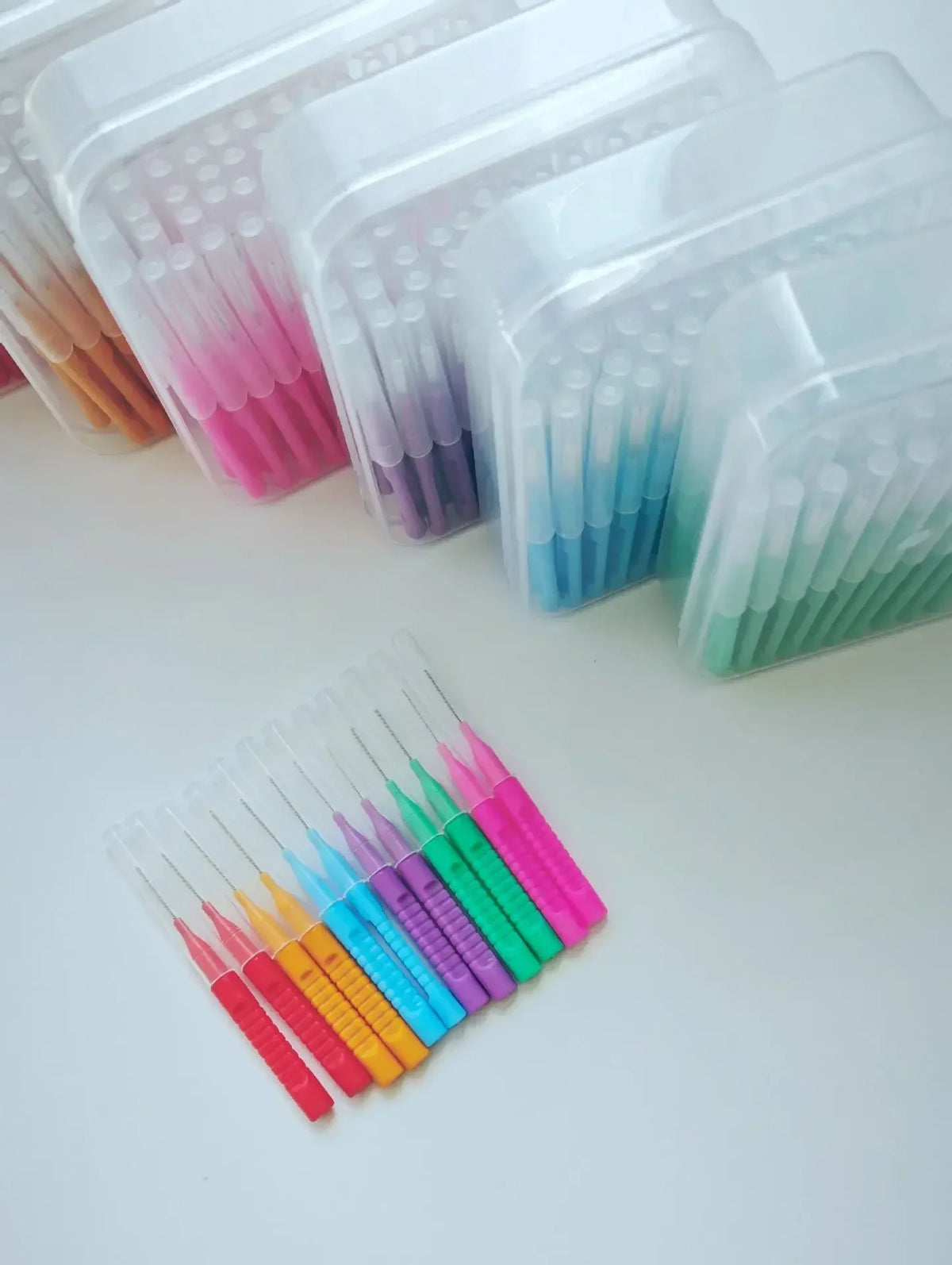 50Pcs 0.6-1.2mm Interdental Brushes Health Care Tooth Push-Pull Escova Removes Food And Plaque Better Teeth Oral Hygiene Tool