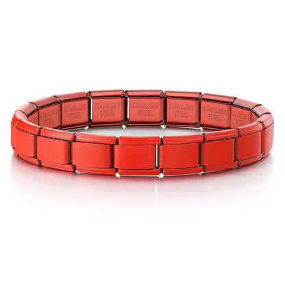 2025 New Men and Women Starry Colors 18 Pieces Italian Charm Fit 9mm Stainless Steel Modular Bracelet Wholesale Jewelry
