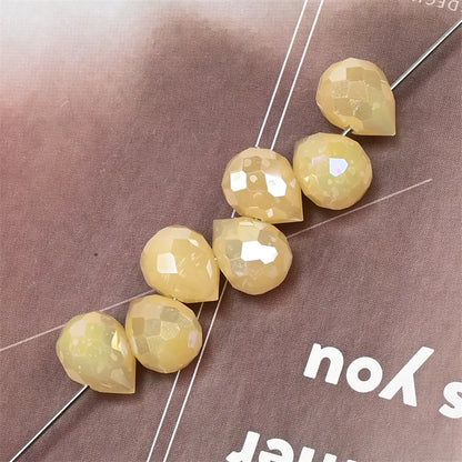 10*8mm Czech Crystal Waterdrop Beads Shiny Faceted Glass Strawberry Beads for Jewelry Making Needlework DIY Handmade Accessories