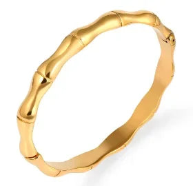 Stainless Steel Feather Shape Bangle Bracelets Jewelry