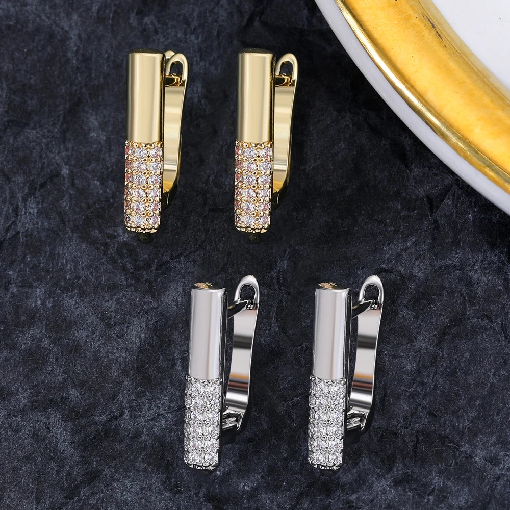 Juya Handmade 18K Real Gold Plated Earwire Fasteners Earring Hooks Accessories For DIY Women's Anti-Allergy Earrings Making